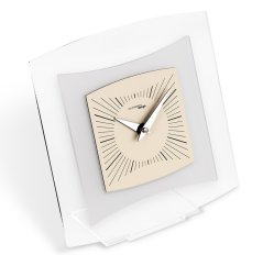 Designové stolní hodiny I805TR caffé latte IncantesimoDesign 20cm