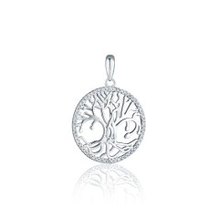 Stříbrný přívěsek se zirkony strom života JVD SVLP1155X61BI00