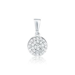 Zlatý přívěsek z bílého zlata se zirkony ZP0396XJ70-7800 (585/1000) 0,78g