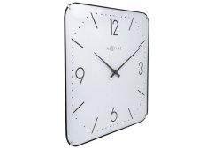 Dizajnové nástenné hodiny 3174 Nextime Square Dome 35cm