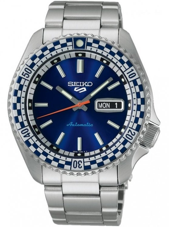 Seiko SRPK65K1 Seiko 5 Sports Petrol Blue ‘Checker Flag’ Special Edition