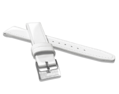 MINET Biely kožený remienok s vysokým leskom GLAMOUR - 22