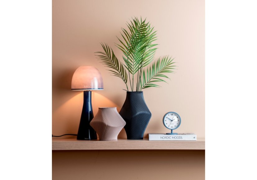 Dizajnové stolné hodiny s budíkom 6027BL Karlsson 14cm