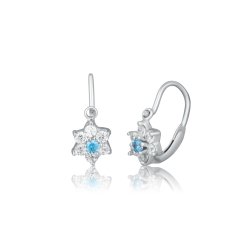Zlaté náušnice z bieleho zlata so zirkónmi ZE0560XJ81-0400 (585/1000) 1,04g
