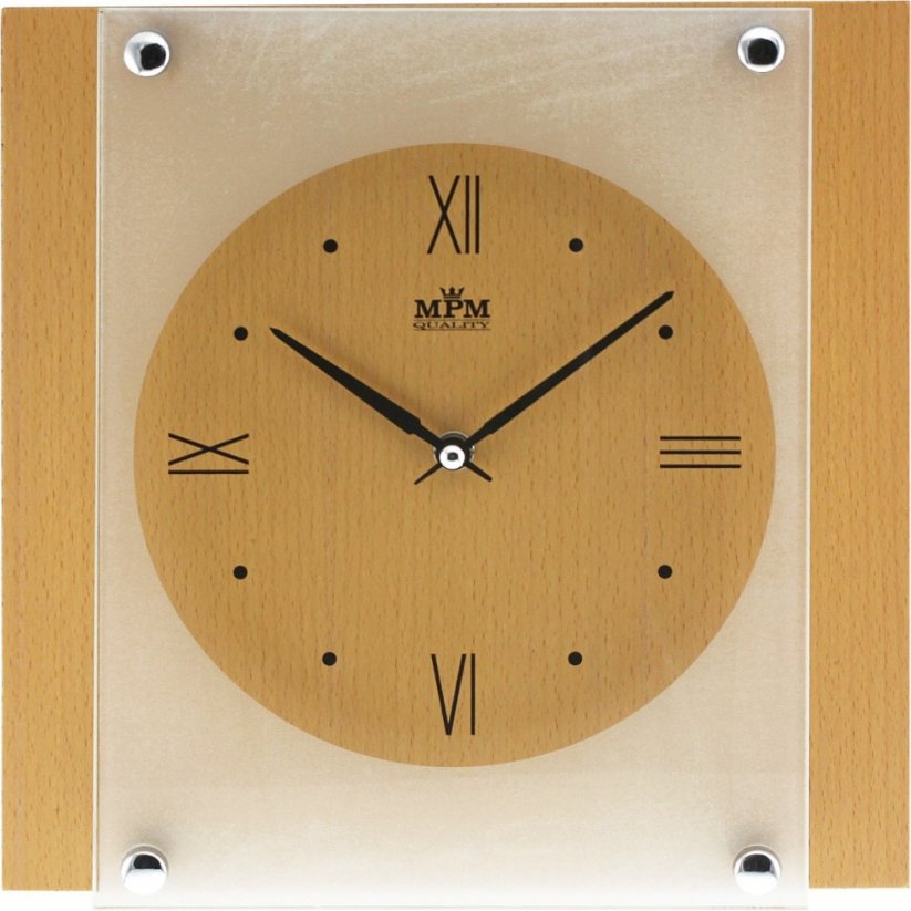 Dřevěné hodiny MPM E07.2706.53