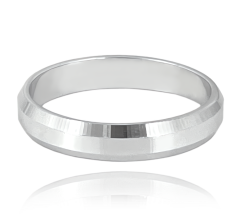 MINET+ Stříbrný snubní prsten 4.5 mm - vel. 55