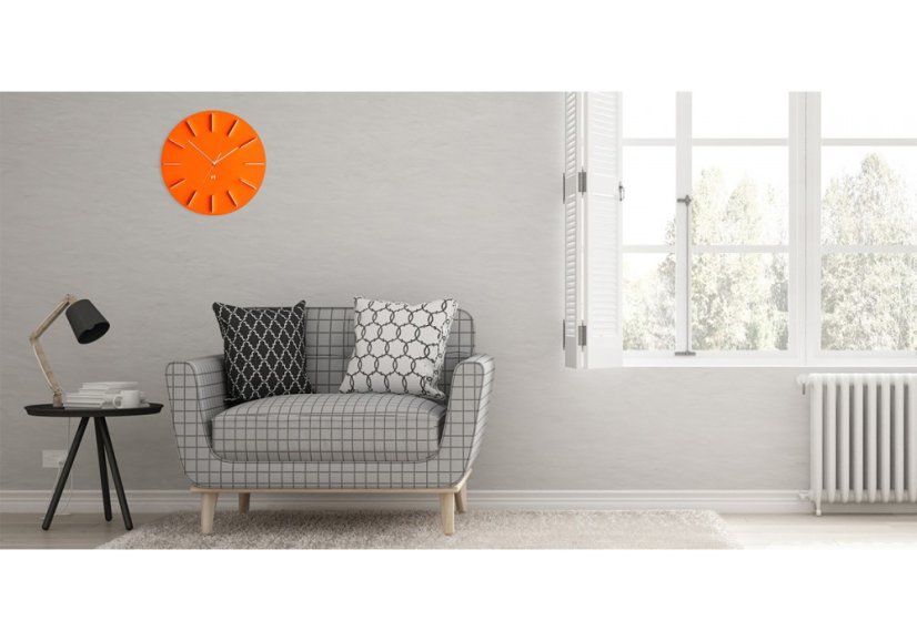 Dizajnové nástenné hodiny Future Time FT2010OR Round orange 40cm