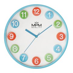 Detské nástenné hodiny s tichým chodom MPM PlayTime - E01.4288.31