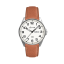 LAVVU Ocelové pánské hodinky BERGEN White / Top Grain Leather se svítícím číselníkem