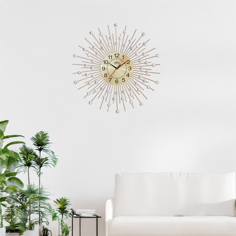 Designové paprskové nástěnné hodiny s tichým chodem MPM Noore - B - E04.4497.80
