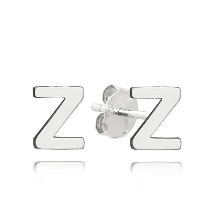 MINET Strieborné náušnice písmeno "Z"