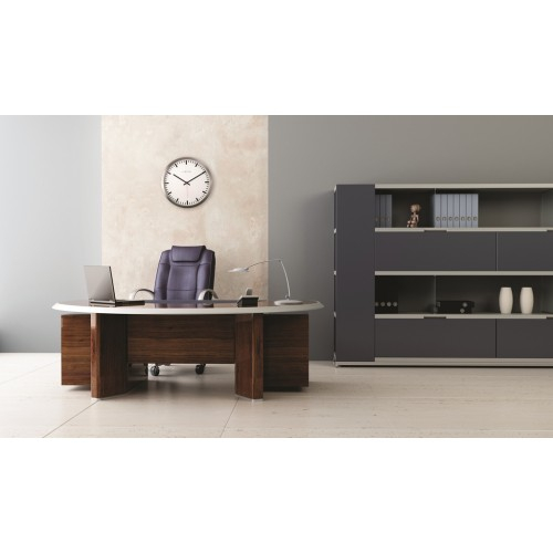 Dizajnové nástenné hodiny 2522 Nextime Stripe white 34cm