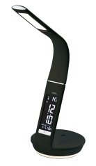 Dizajnové stolné digitálne LED hodiny 1305 AMS s nočnou LED lampou a nabíjačkou pre smartphone