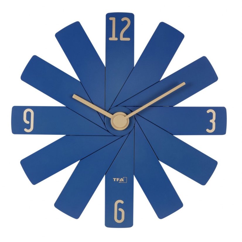 TFA 60.3020.06 - Dizajnové nástenné hodiny CLOCK IN THE BOX - modré