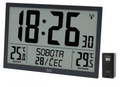 Digitálne rádiom riadené hodiny s českým dňom v týždni JVD RB9412.1