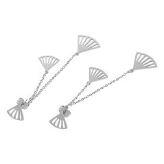 Nerezové náušnice 70115 - stříbrné barvy - SER.70115.A.70