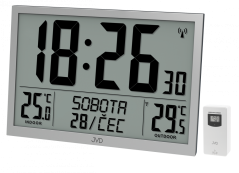 Digitálne rádiom riadené hodiny s českým dňom v týždni JVD RB9412.2