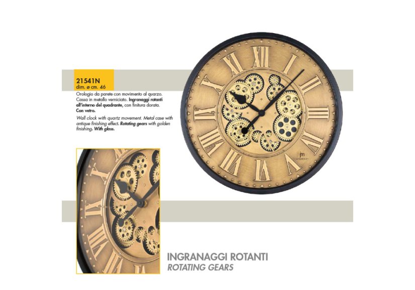 Designové nástěnné hodiny 21541N Lowell 46cm