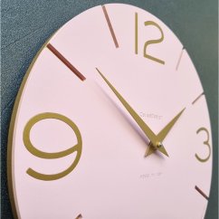 Designové hodiny 10-005-31-60 pink-gold CalleaDesign 30cm