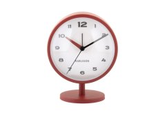 Dizajnové stolné hodiny s budíkom 6027RD Karlsson 14cm