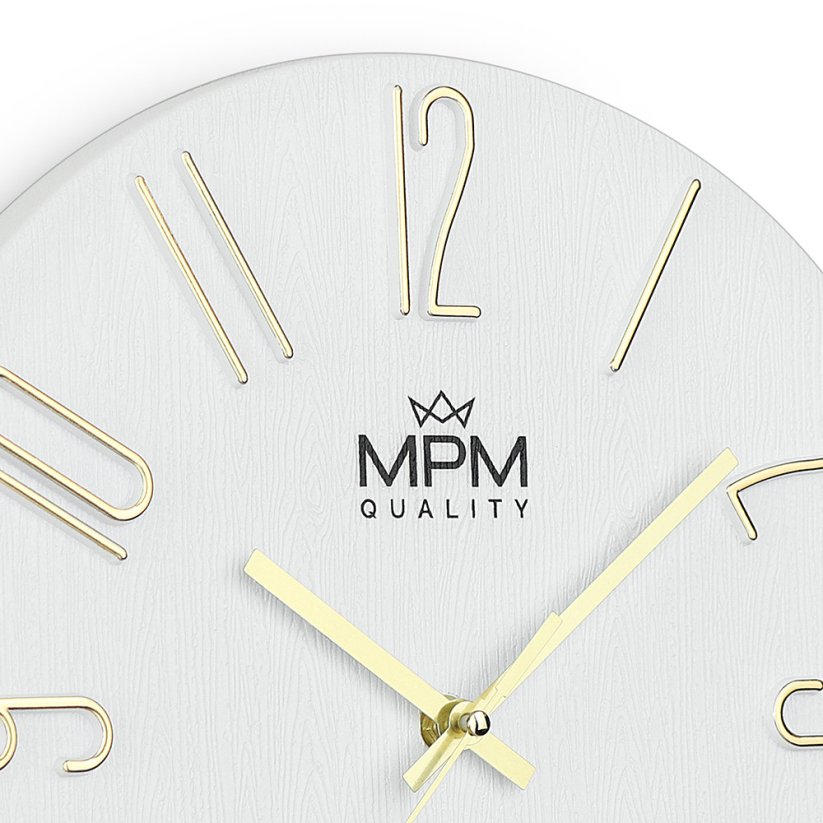 Nástěnné hodiny s tichým chodem MPM Primera - A - E01.4302.00