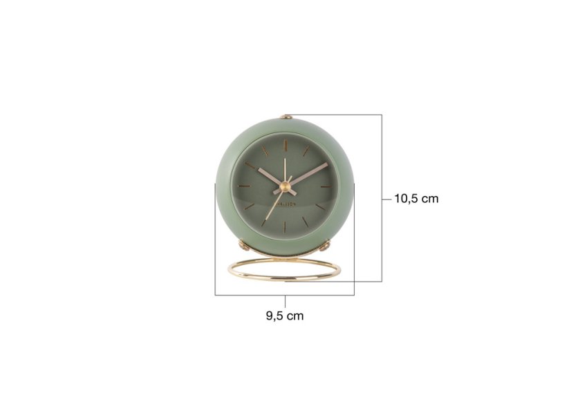 Dizajnové stolné hodiny 5833GR Karlsson 10,5cm