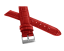 LAVVU Červený prošitý řemínek CROCO z luxusní kuže Top Grain - 18