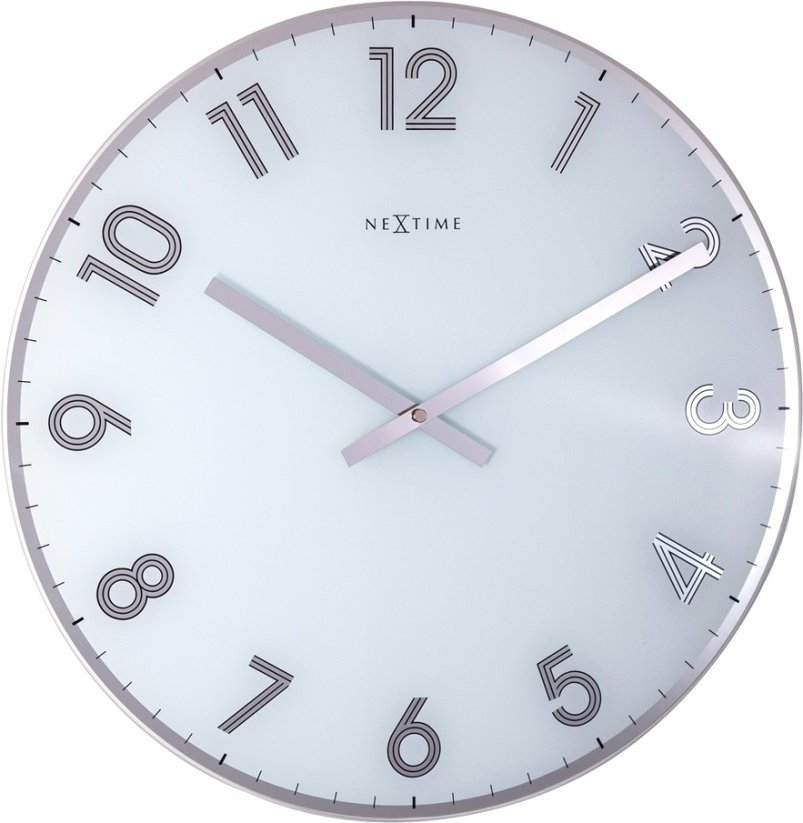 Dizajnové nástenné hodiny 8190wi Nextime Reflect 43cm