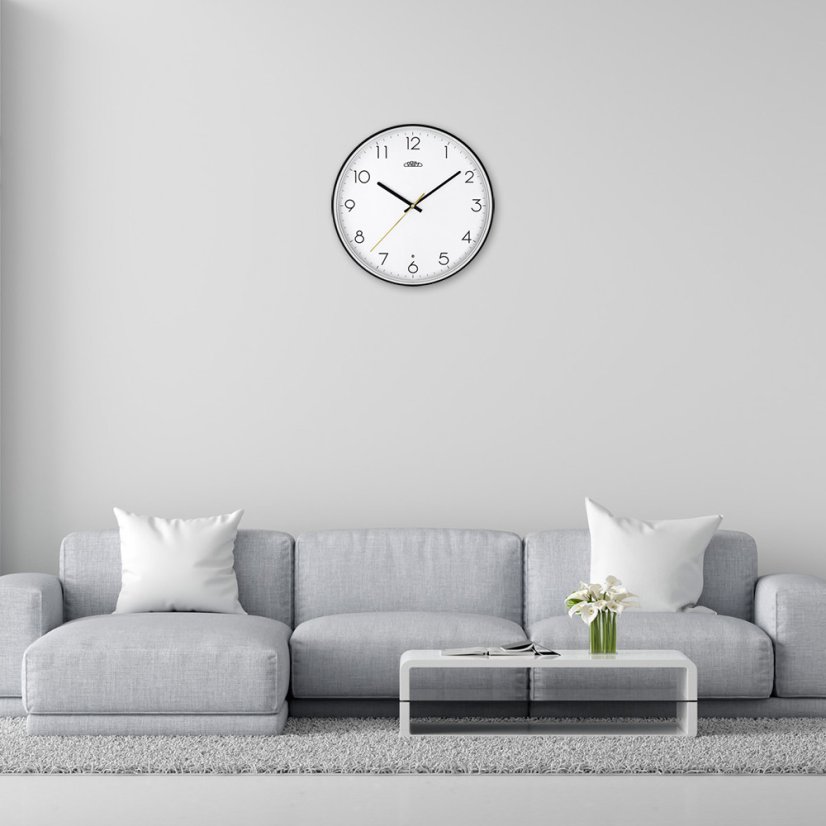 Nástenné svietiace hodiny s tichým chodom PRIM Sense - E01.4296.90