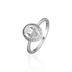 Stříbrný prsten JVD SVLR0624SH2BI56