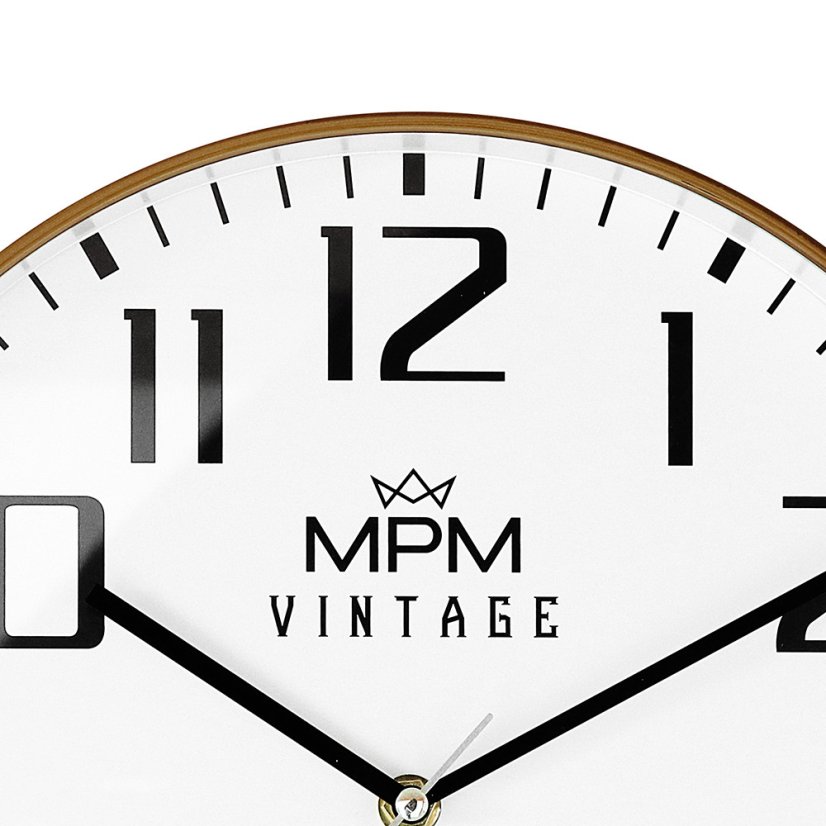 Nástenné hodiny s tichým chodom MPM Vintage II Since 1993 - E01.4201.51