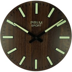 Drevené hodiny s tichým chodom PRIM Luminescent Sport II E01P.4131.5000