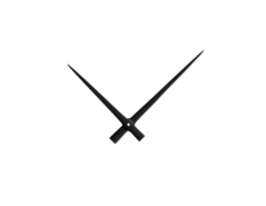 Černé hliníkové ručičky na hodiny 110 mm | 90 mm