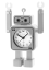 Detský budík ROBOT s tichým chodom JVD SRP2305.2
