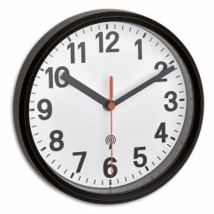 TFA 60.3538.01 - Nástenné hodiny riadené rádiovým signálom - čierne