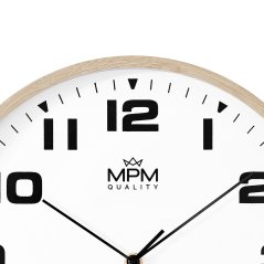 Nástěnné hodiny s tichým chodem MPM Madera - A - E01.4462.5000