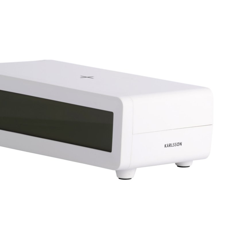 Digitální stolní hodiny s budíkem a s nabíječkou smartphonů 6156WH Karlsson