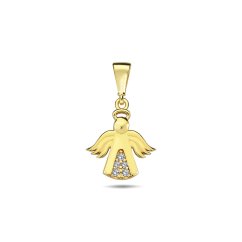 Zlatý přívěsek se zirkony anděl ZP0465XJ70-7800 (585/1000) 0,78g