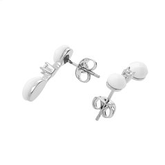 Nerezové náušnice 5656 - stříbrnobílé barvy - SER.5656