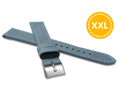 XXL Prodloužený prošitý modrý řemínek LAVVU SPORT z luxusní kůže Top Grain - 18 XXL LSAXJ18