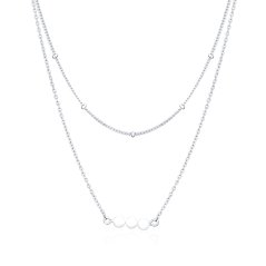 Stříbrný náhrdelník JVD SVLN0392X61P145