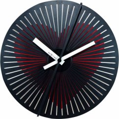 Pohyblivé dizajnové nástenné hodiny Nextime 3124 Kinegram Heart 30cm