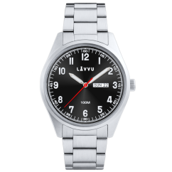 LAVVU Ocelové pánské hodinky FOSEN Dark Grey