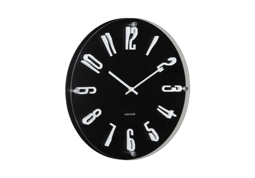 Dizajnové nástenné hodiny 6090BK Karlsson 40cm
