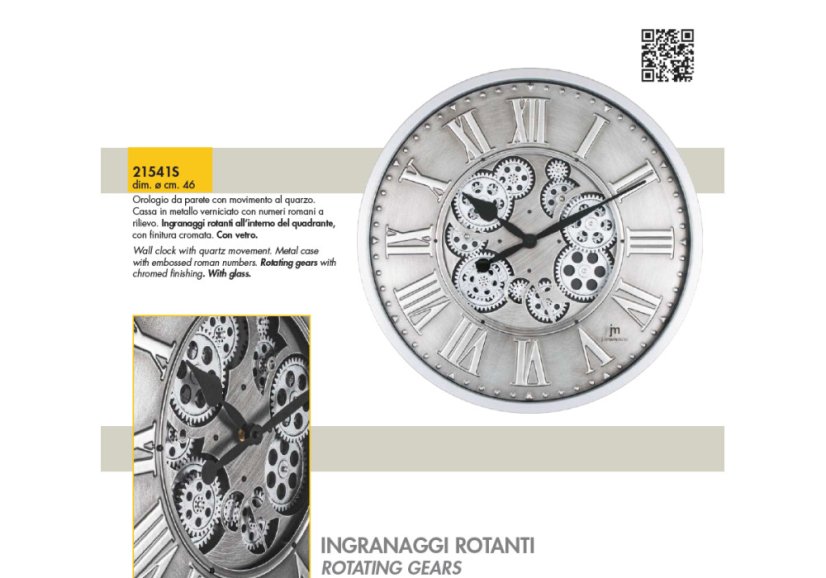 Designové nástěnné hodiny 21541S Lowell 46cm