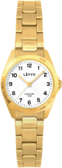 LAVVU Zlaté dámske titánové hodinky EINA s vodotesnosťou 100M a zafírovým sklom
