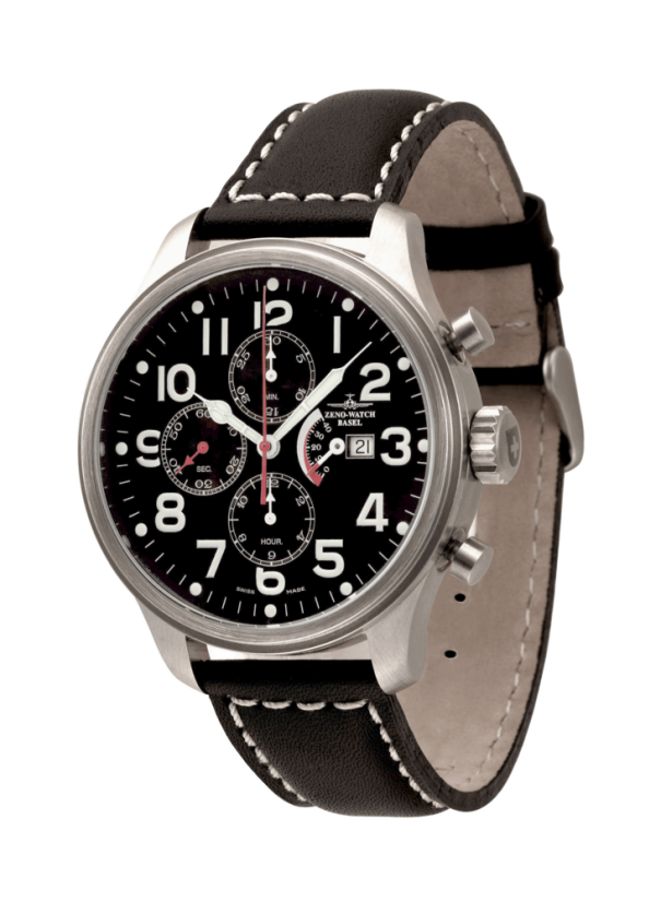 ZENO-WATCH BASEL 8553TVDDPR-a1 Pilot Oversized Chrono Power Reserve