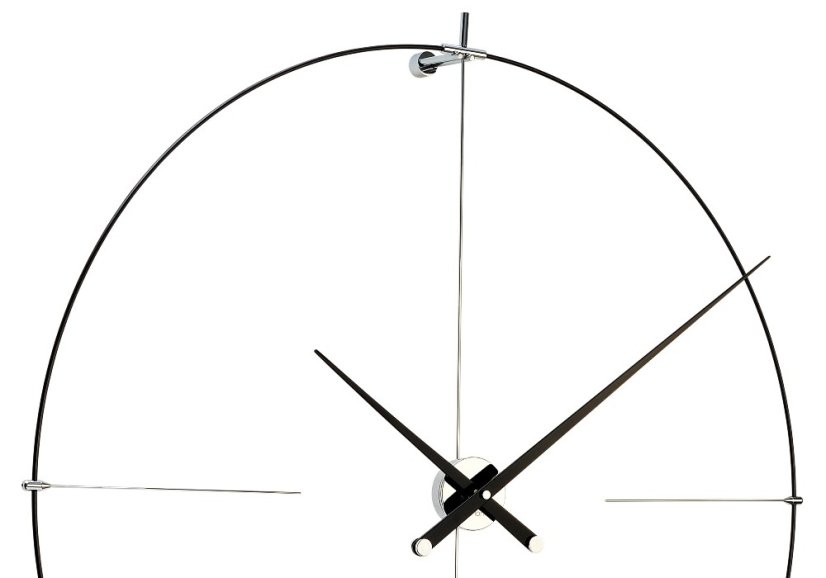 Luxusní designové nástěnné hodiny Nomon Bilbao L 110cm, černo-černé