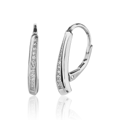 Stříbrné náušnice se zirkony JVD SVLE3550XK8BI00