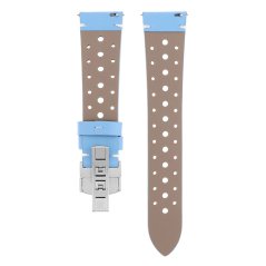 Kožený remienok na hodinky PRIM RB.13279 (22 mm) - svetlo modro-biely - RB.13279.2218.3100.L1